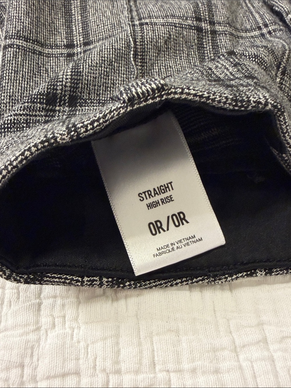 Express Gray Plaid Wide-Leg Trousers - Picture 4 of 4